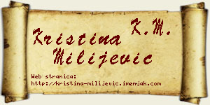 Kristina Milijević vizit kartica